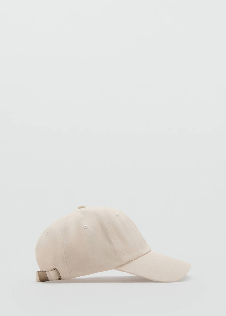 Plain cotton cap — Ecru