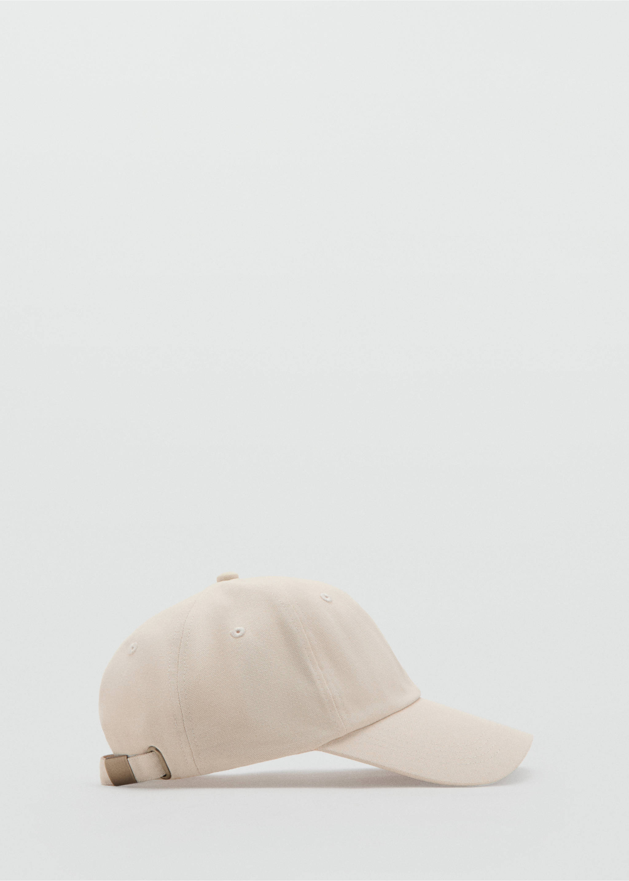 Plain cotton cap - Article without model, Ecru. Ref: 37091330-00.