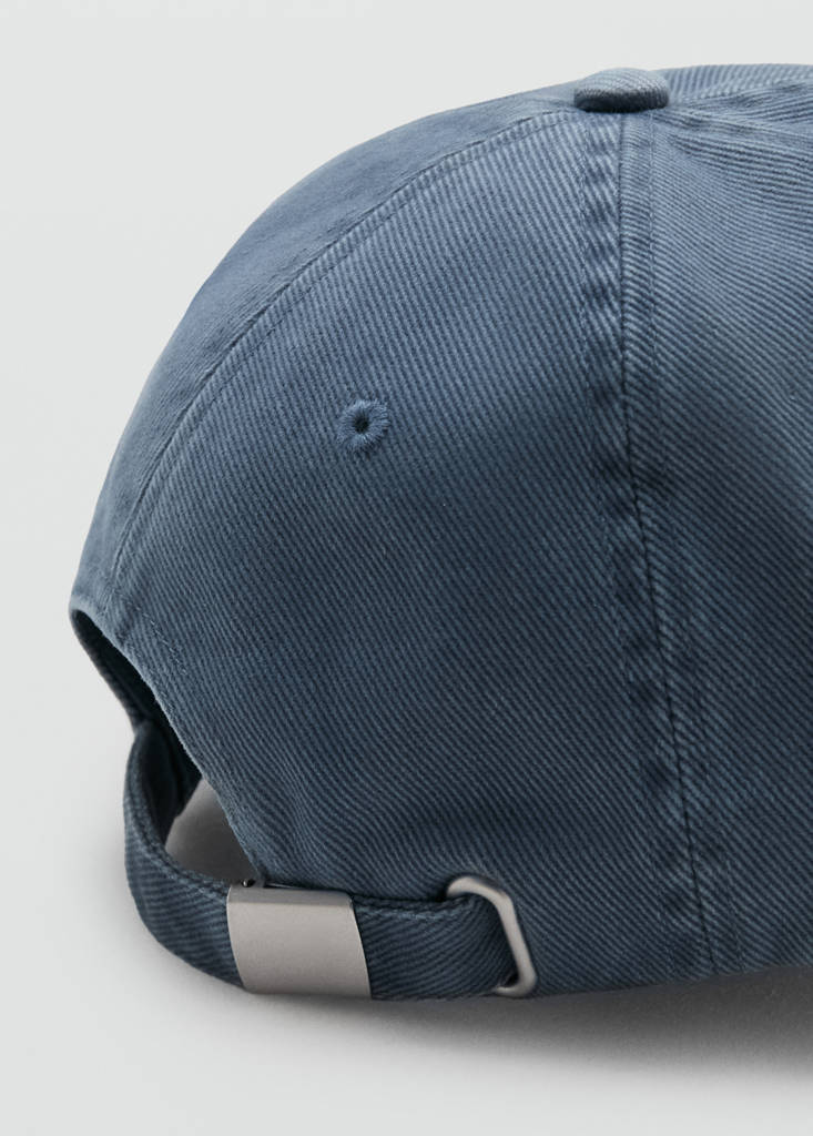 Plain cotton cap — Blue