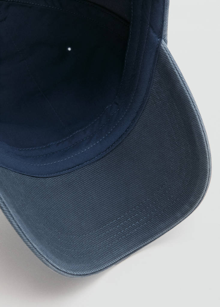 Plain cotton cap — Blue