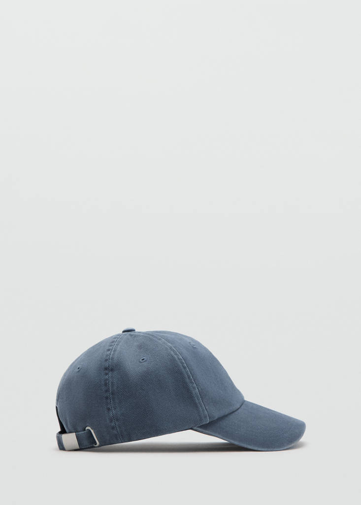 Plain cotton cap — Blue