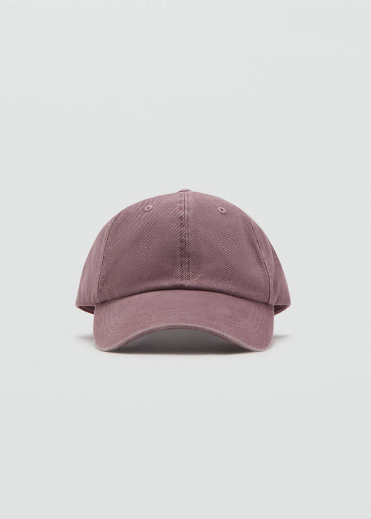 Plain cotton cap — Maroon