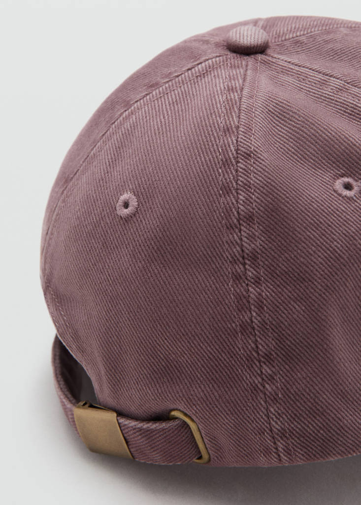 Plain cotton cap — Maroon