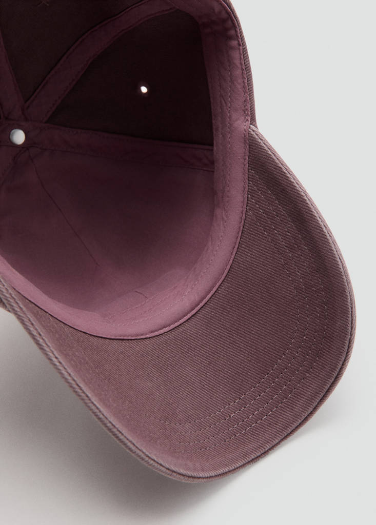 Plain cotton cap — Maroon