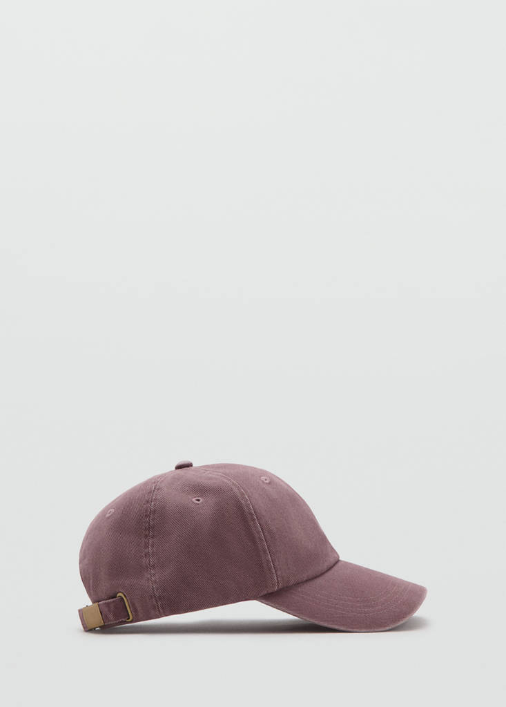 Plain cotton cap — Maroon