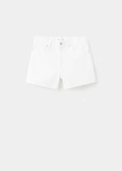 Straight-fit denim shorts — White 6