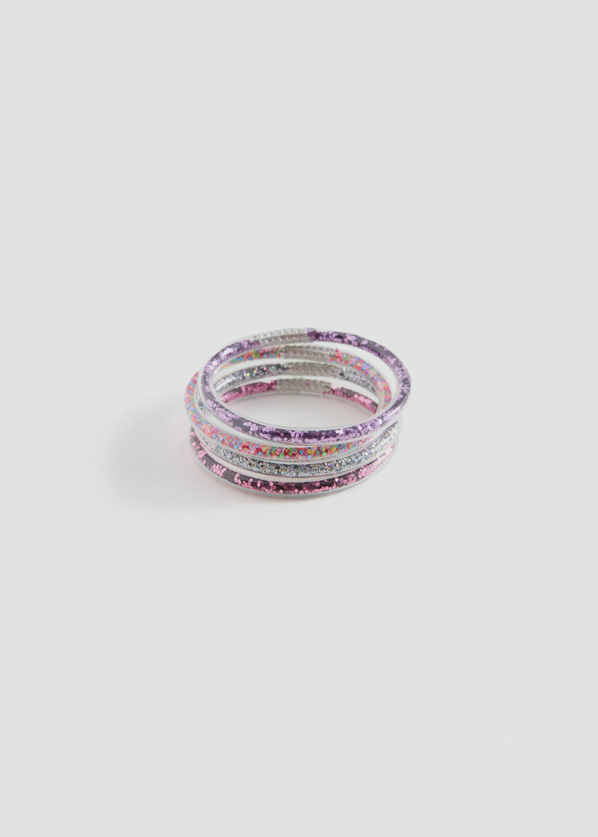 Set of 4 glitter bracelets - منتج دون نموذج