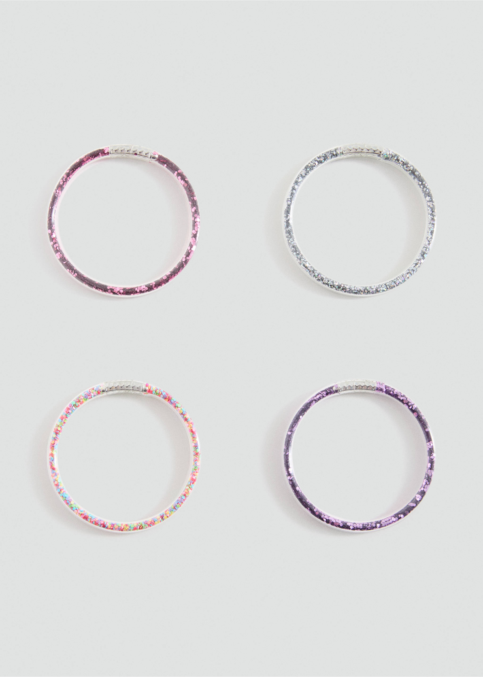 Set of 4 glitter bracelets - رؤية وسط, وردي. Ref: 37091336-00.