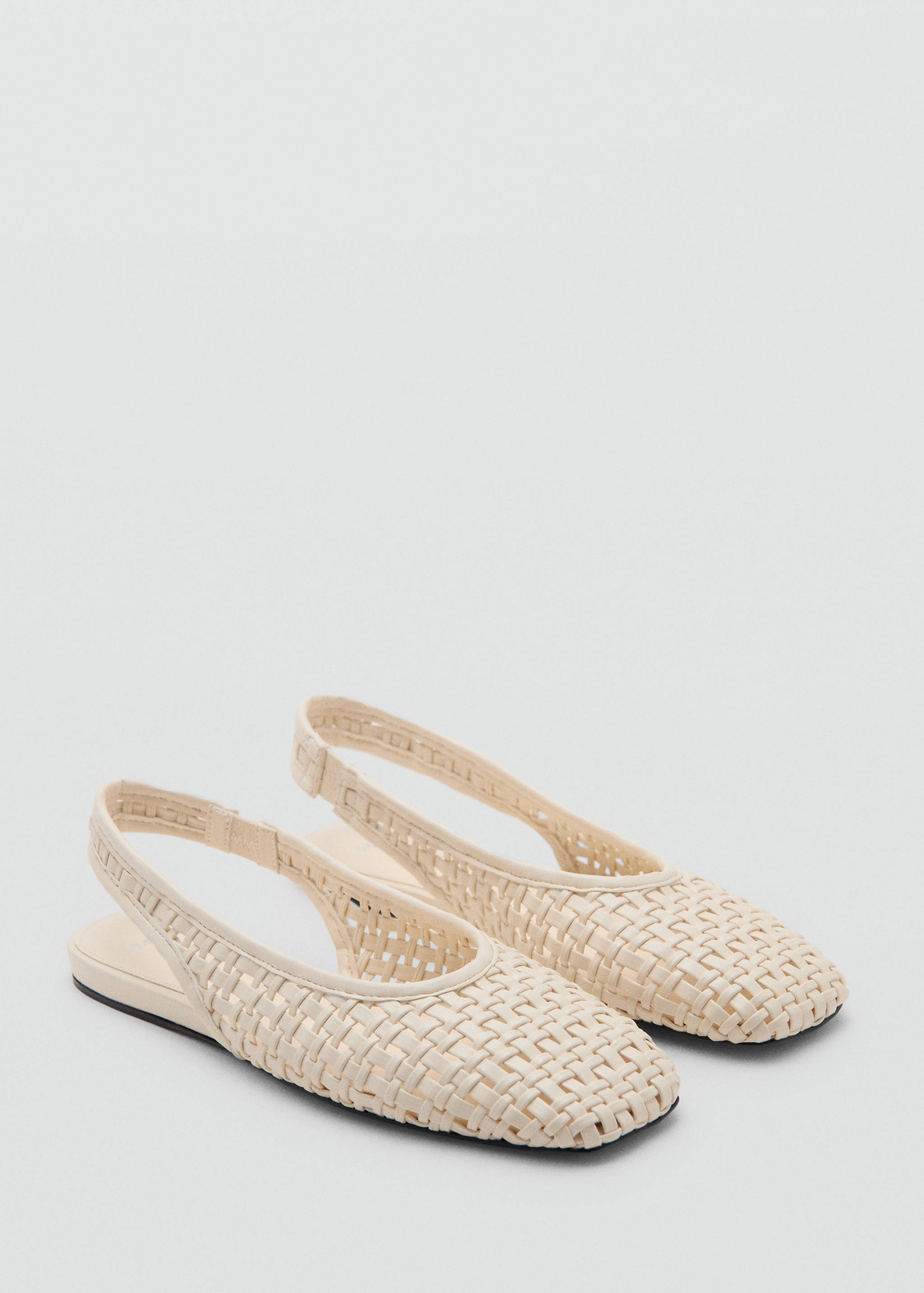 Braided backless ballerina flat - Medium plane