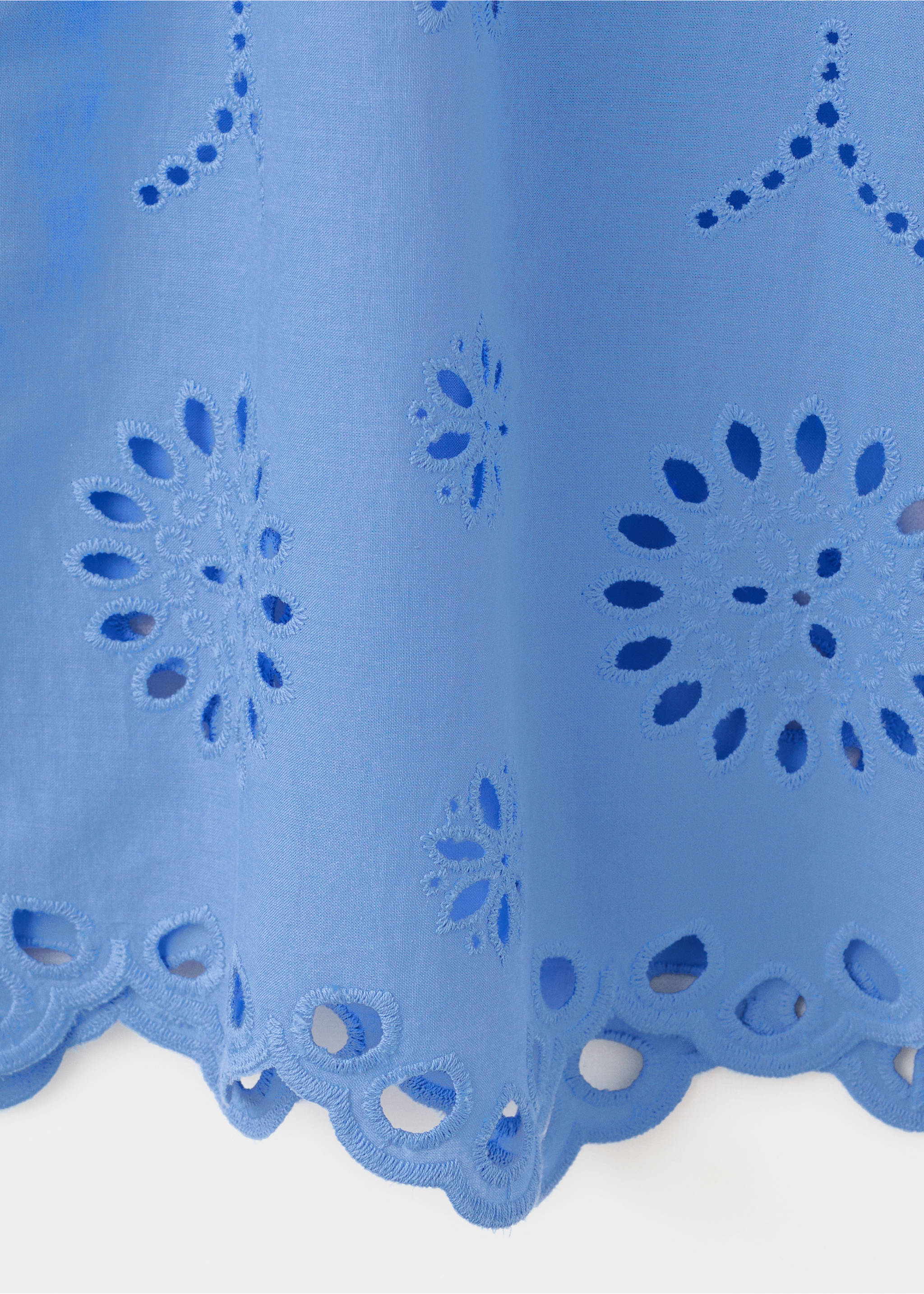 Blusa calados bordados - Detalle del artículo 0, Azul. Ref: 37091340-00.