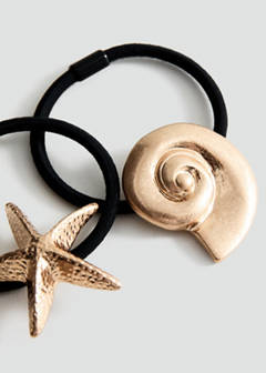 Pack of 2 hair bobbles — Gold 2