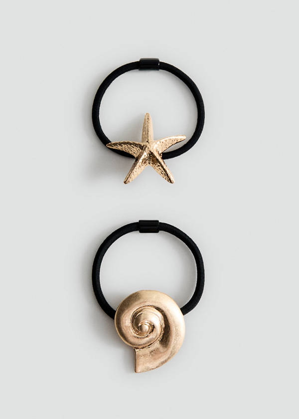 Pack of 2 hair bobbles — Gold