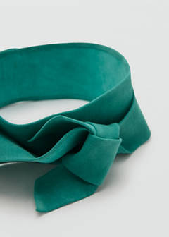 Suede obi belt — Turquoise 3