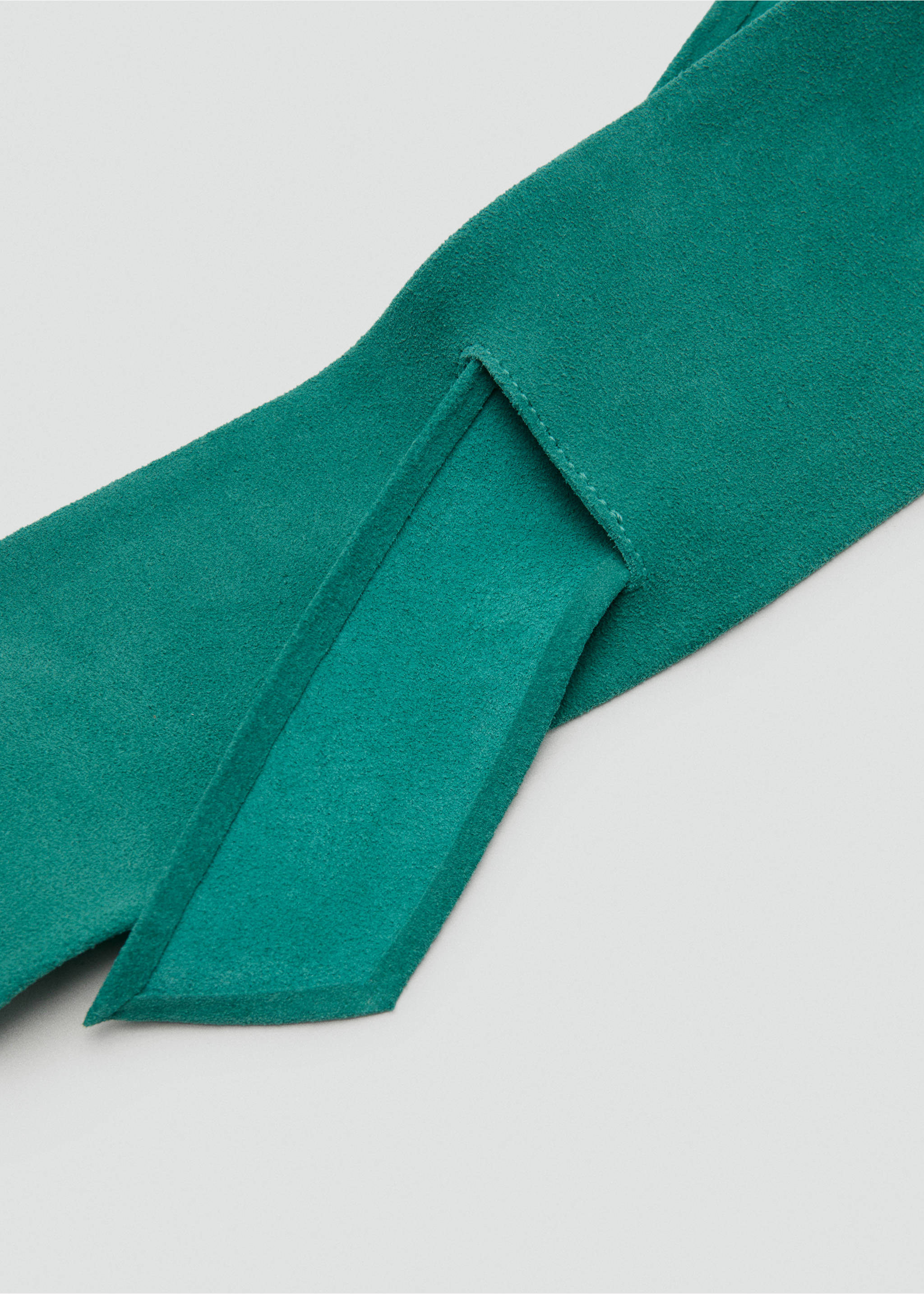 Suede obi belt - Details of the article 1, Turquoise. Ref: 37091343-00.
