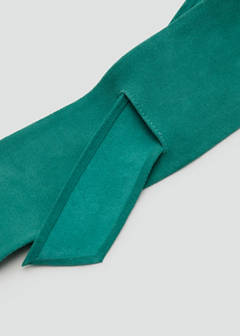 Suede obi belt — Turquoise 4