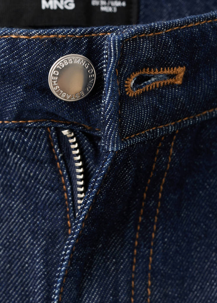 Straight-fit denim bermuda shorts — Open Blue