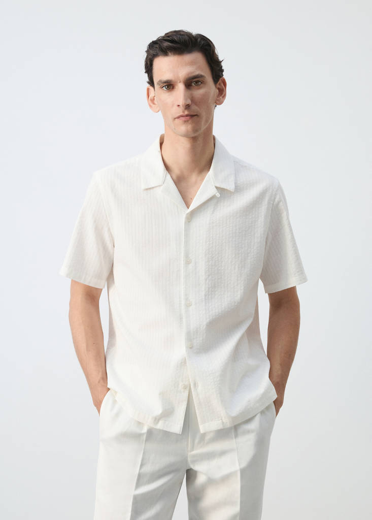 100% cotton shirt with embroidery details - thumbnail 2