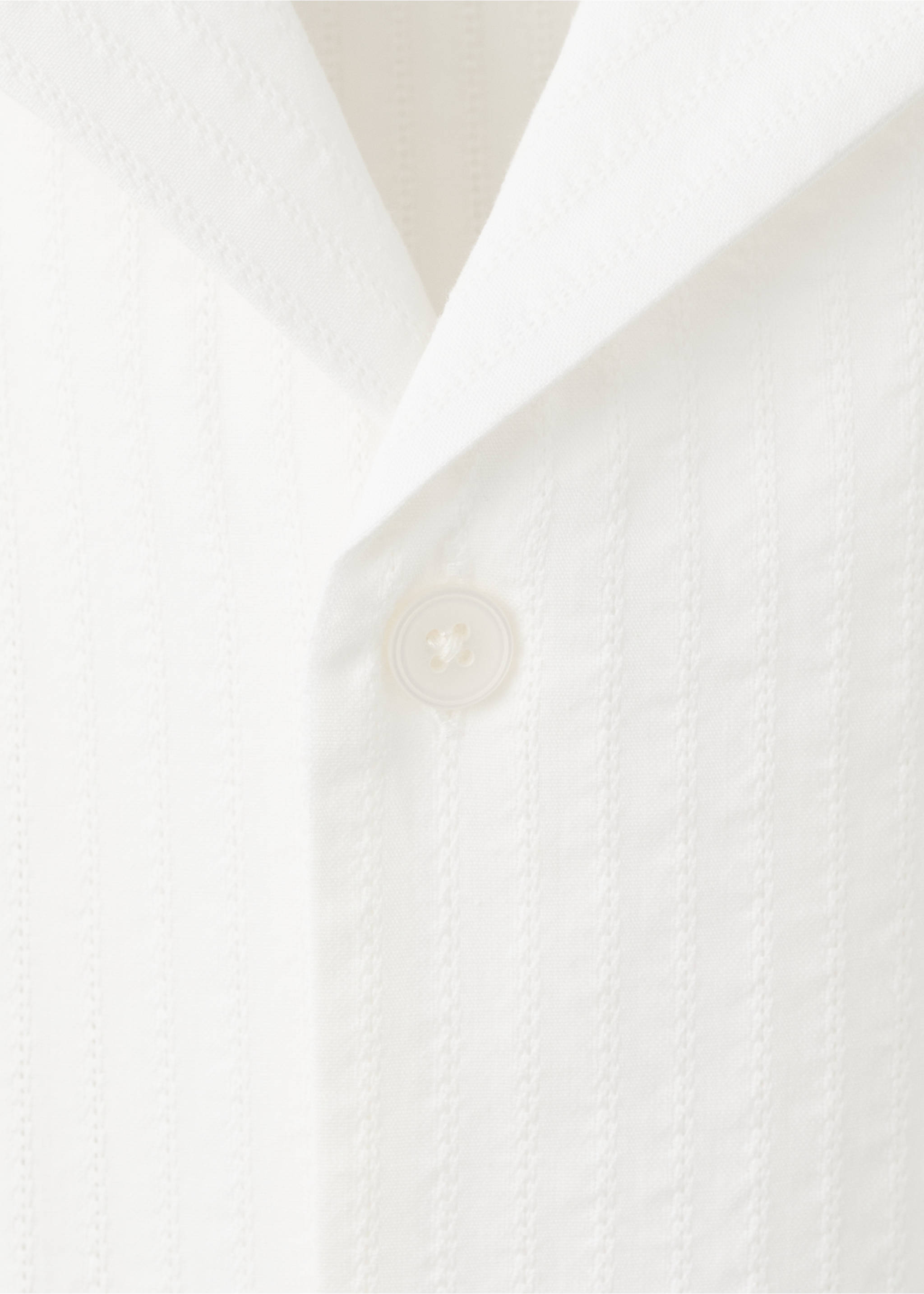 Chemise 100 % coton regular-fit - Détail de l'article 8, Blanc. Ref: 37091346-00.