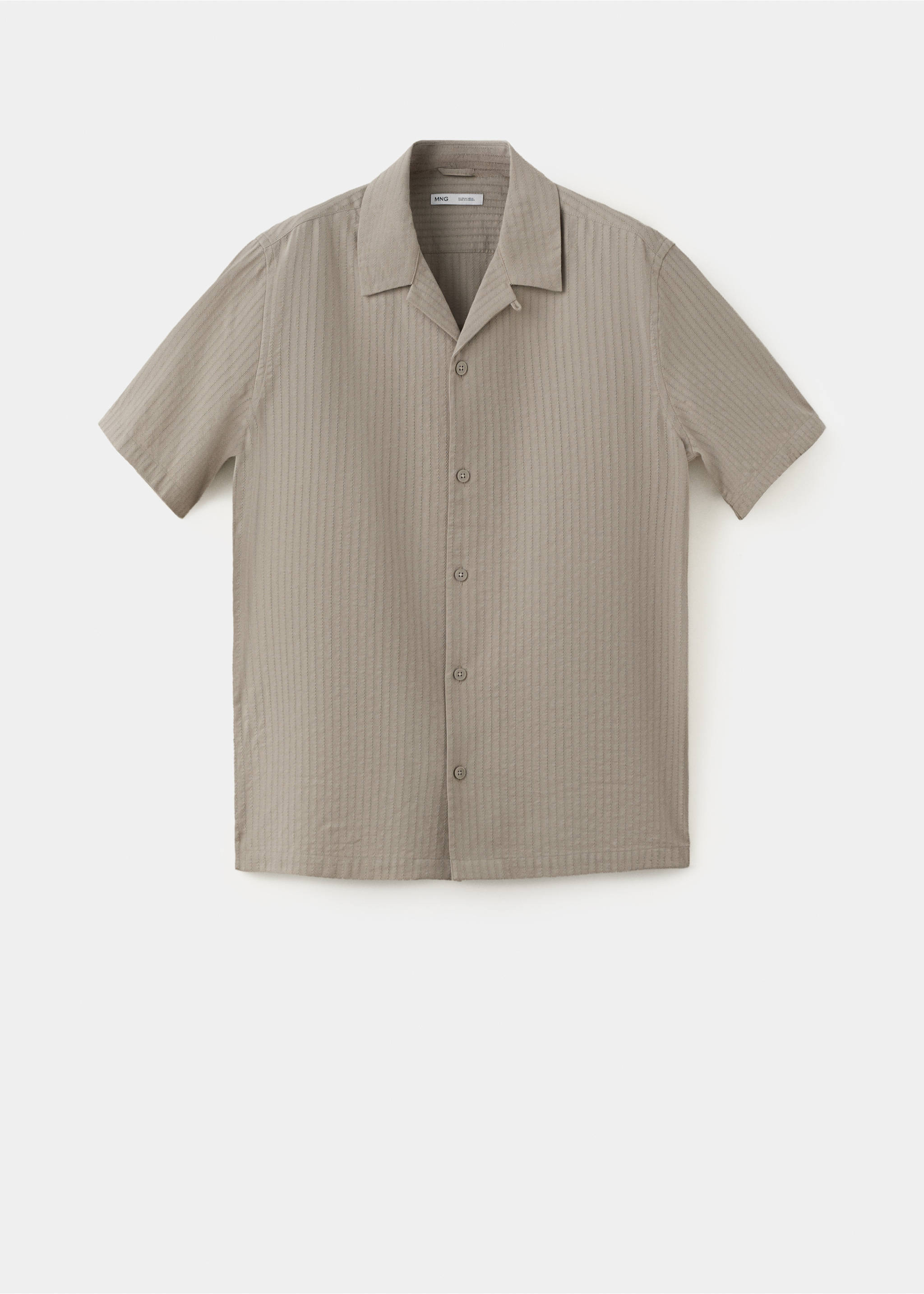 Chemise 100 % coton regular-fit - Article sans modèle, Beige. Ref: 37091346-00.