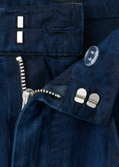 Denim pants with bow belt — Dark Blue 7
