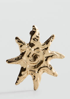 Textured sun earrings — Gold 4