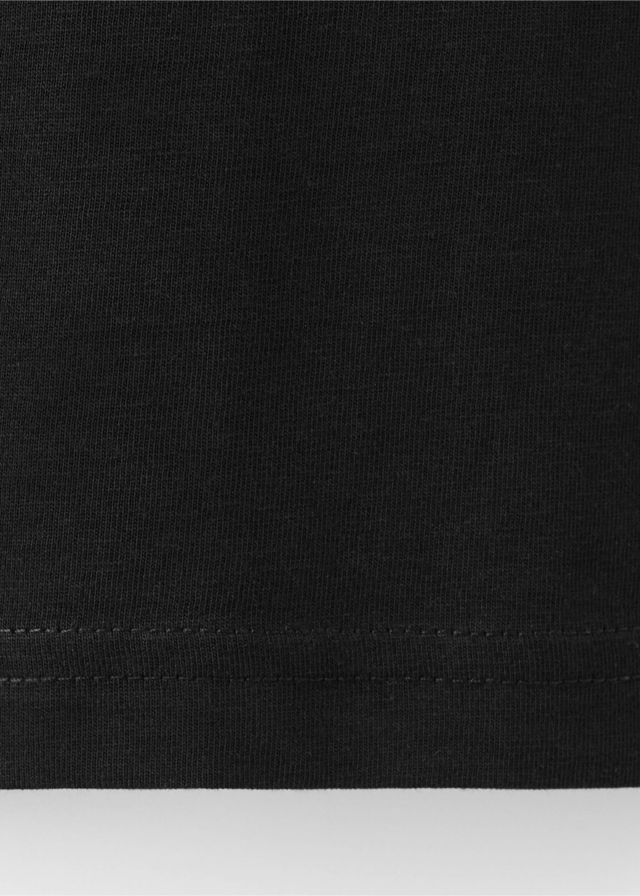 Bomullst-shirt med rund halsringning - Detaljer om artikeln 0, Svart. Ref: 37091350-00.