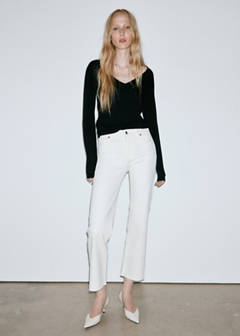 Sienna flared cropped jeans — White 2