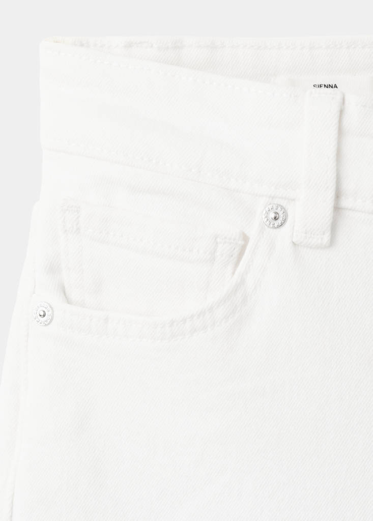 Sienna flared cropped jeans — White