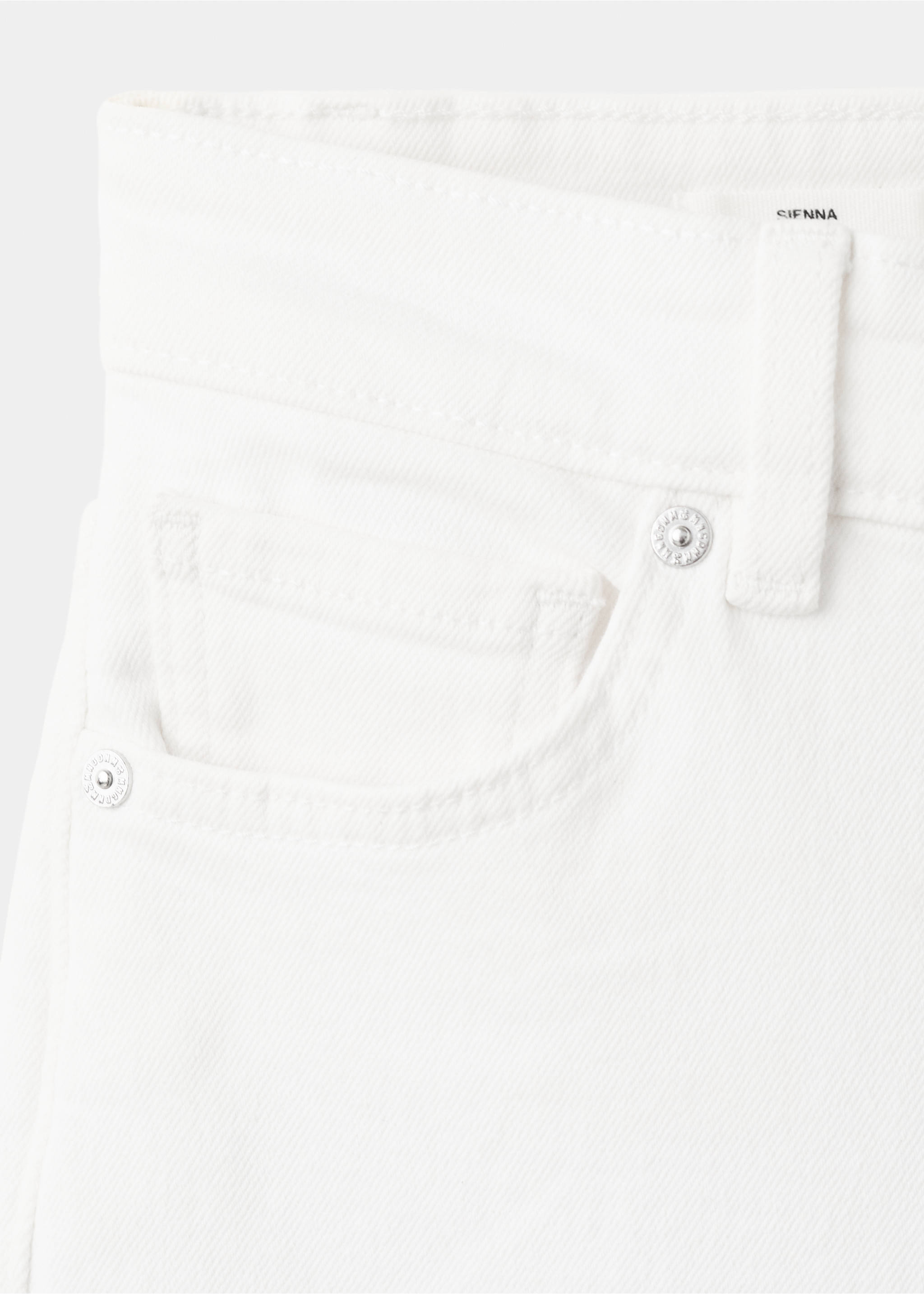 Sienna flared cropped jeans - Details of the article 0, White. Ref: 37091351-00.