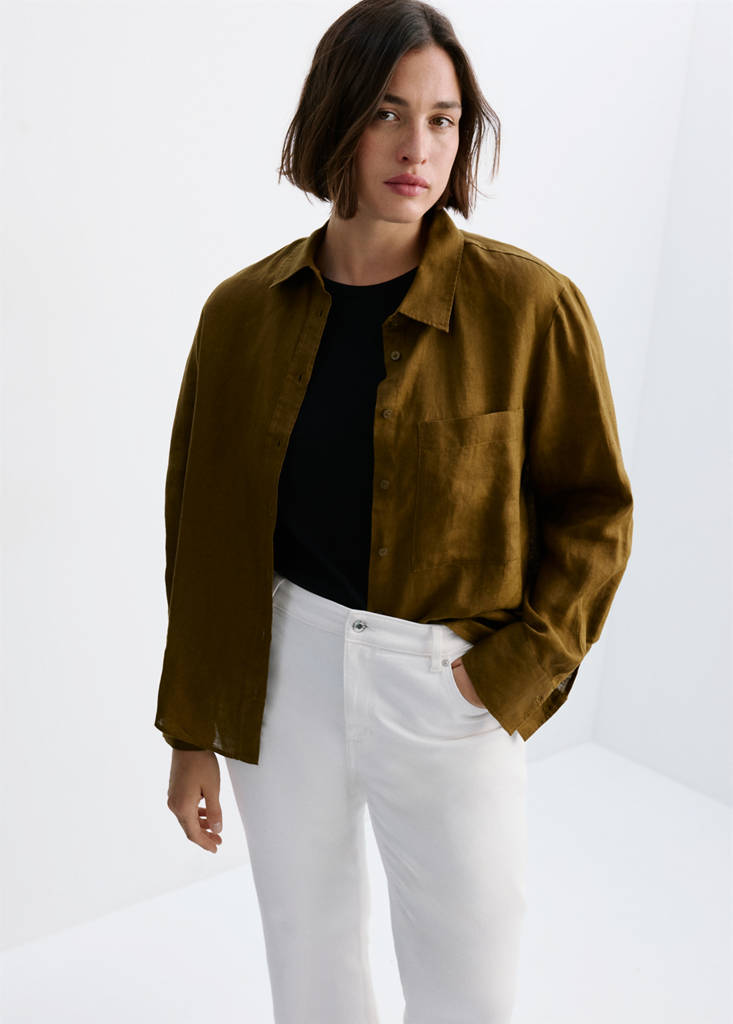 Sienna flared cropped jeans — White