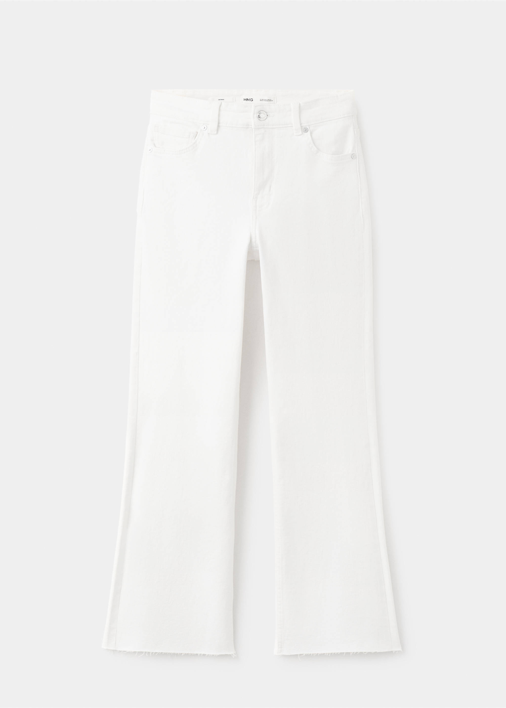 Sienna flared cropped jeans - Article without model, White. Ref: 37091351-00.