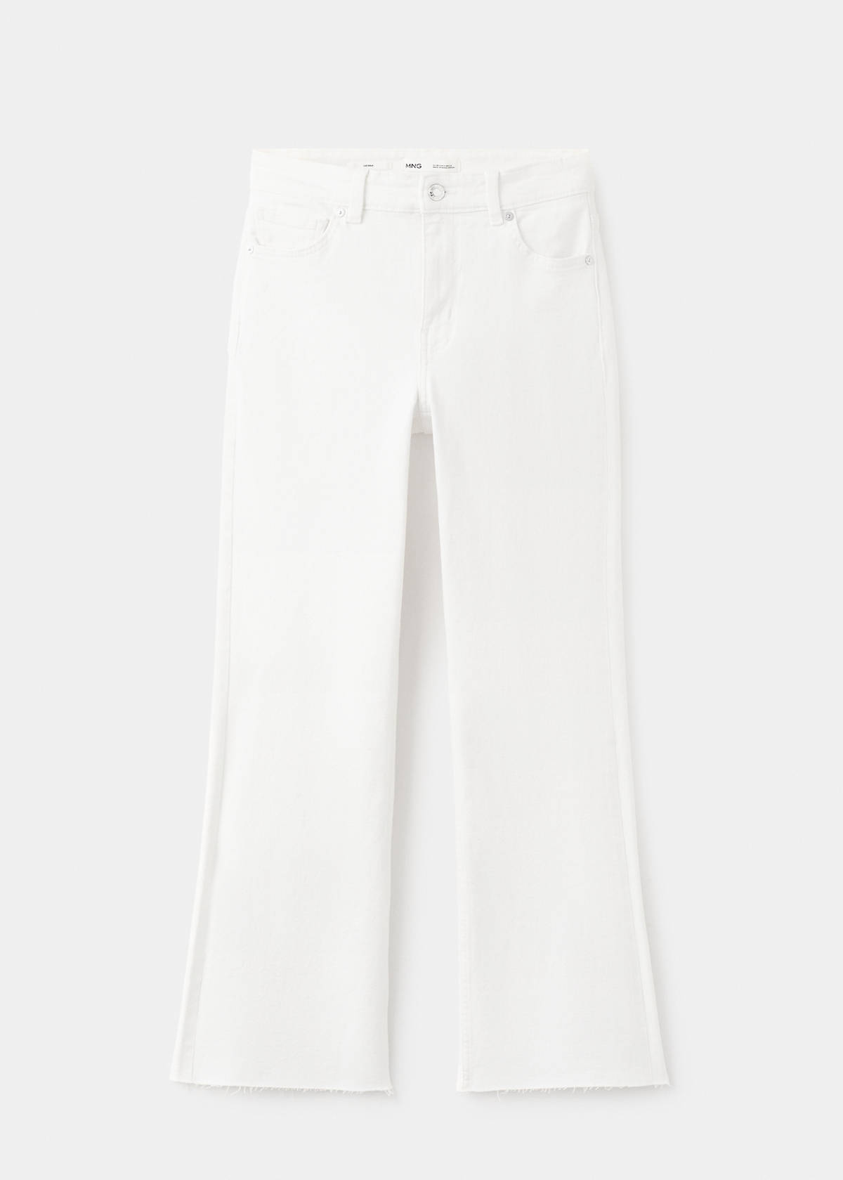 Sienna flared cropped jeans — White