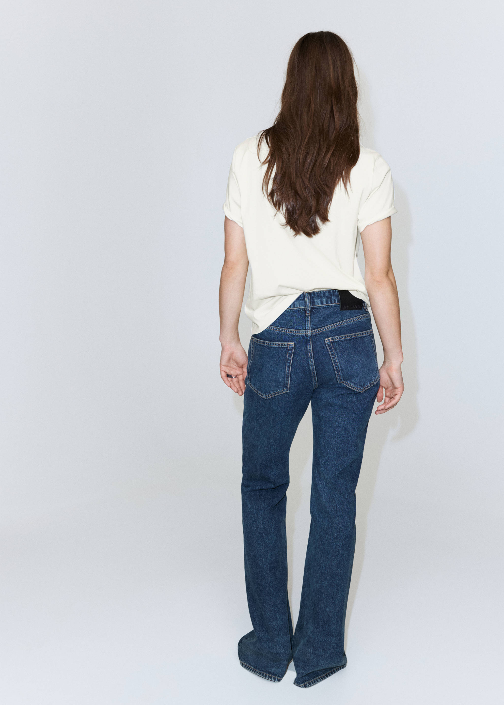 Хлопковая футболка с принтом - Обратная сторона изделия