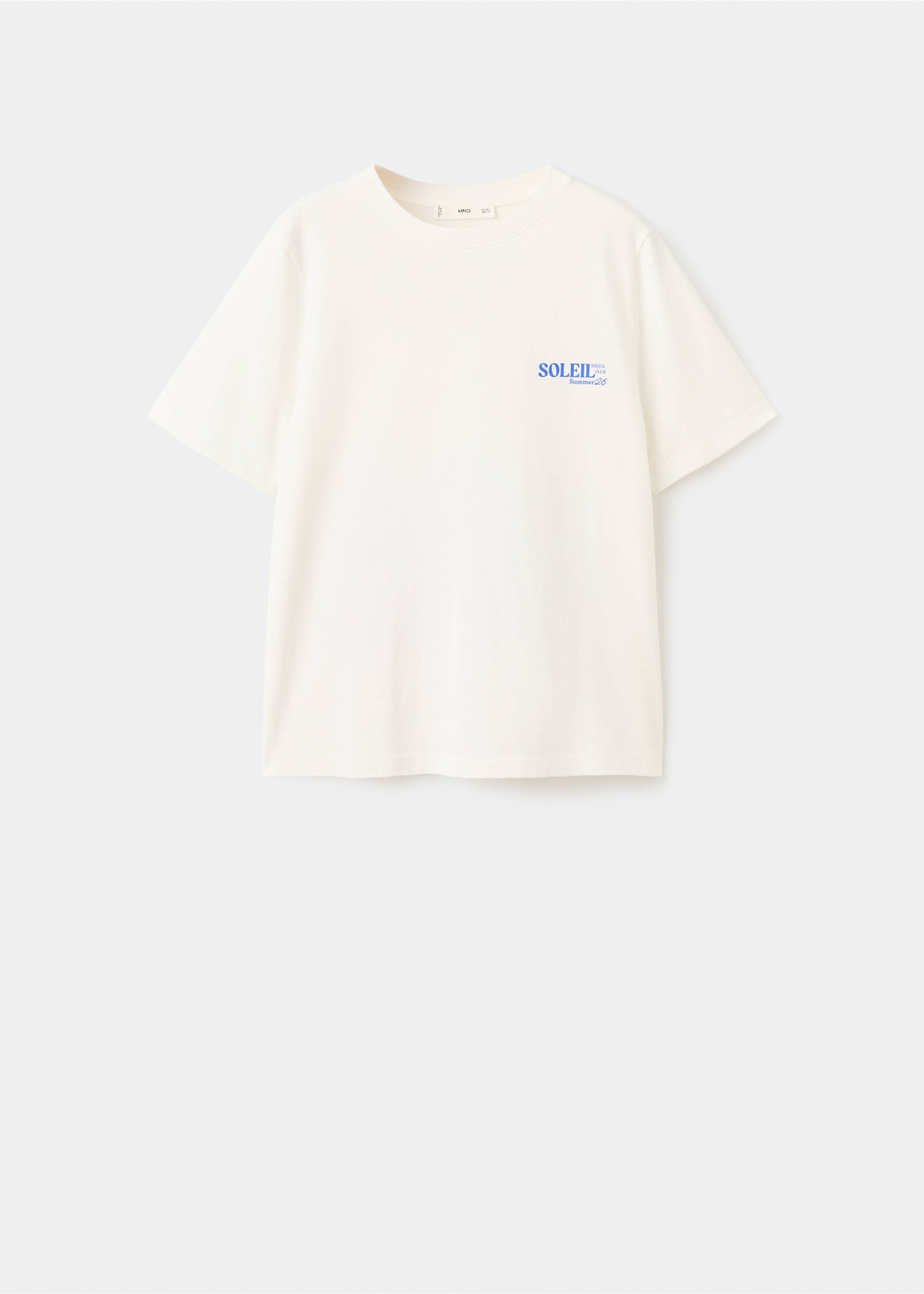 Printed cotton-blend t-shirt - Article without model, Blue. Ref: 37091352-00.