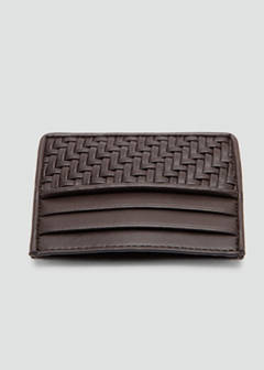Braided cardholder — Brown 3