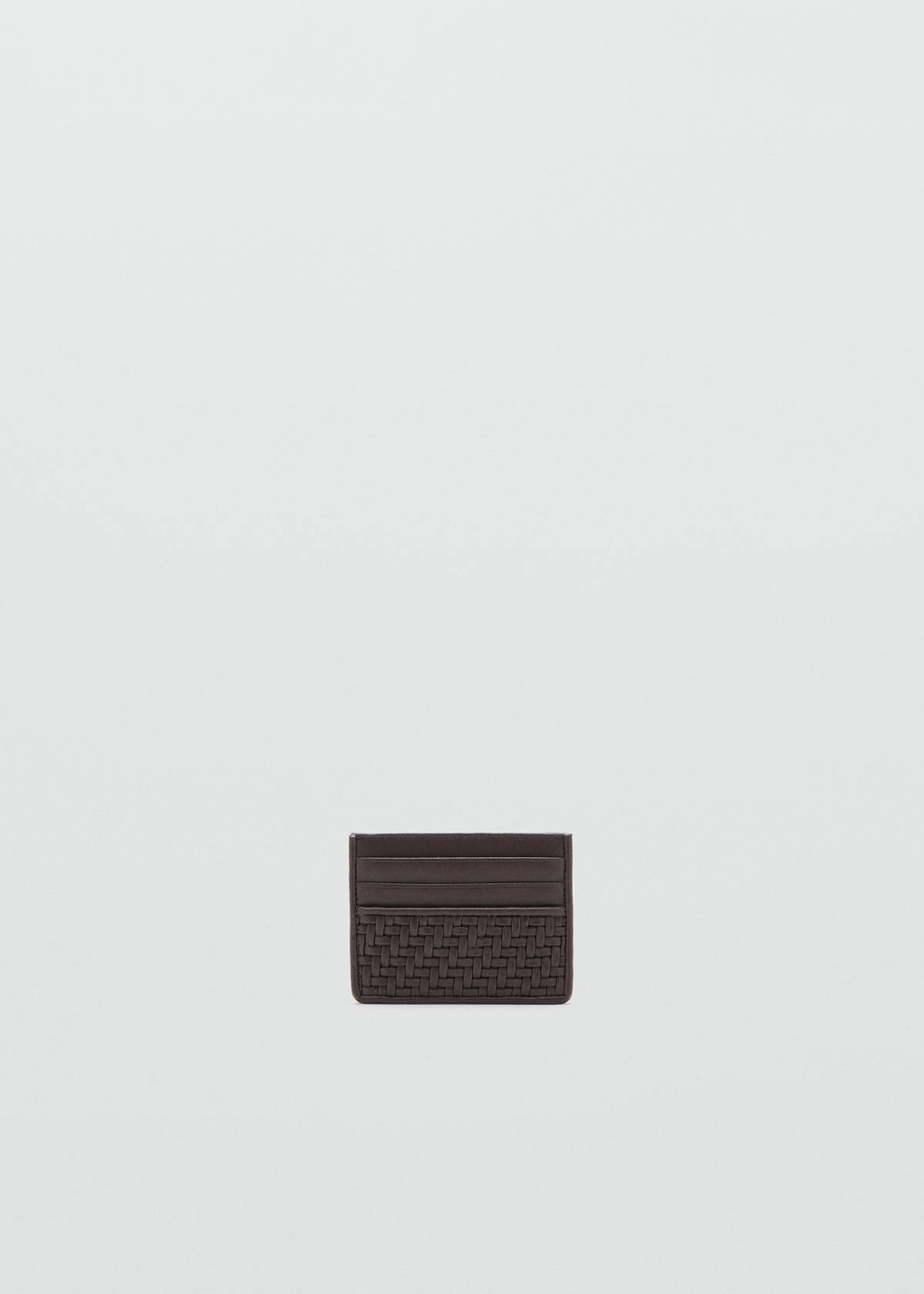 Braided cardholder — Brown