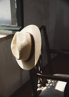 Natural fiber bow hat — Ecru 5