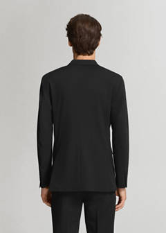 Super slim-fit suit jacket in stretch fabric — Black 11