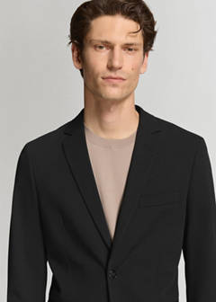 Super slim-fit suit jacket in stretch fabric — Black 12