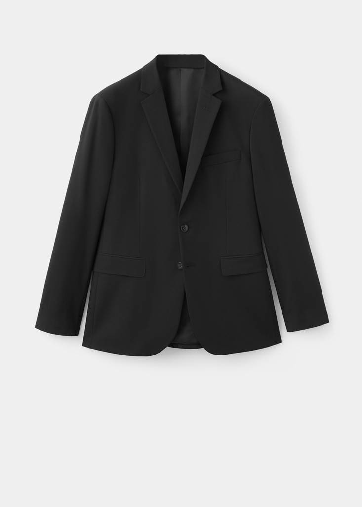 Super slim-fit suit jacket in stretch fabric — Black