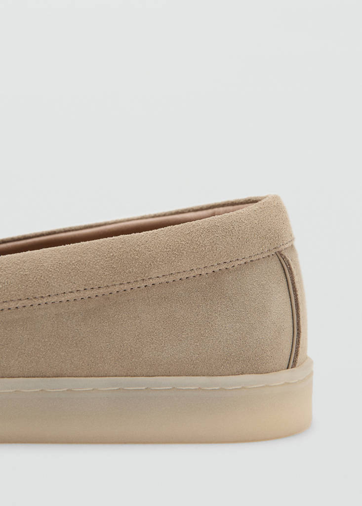 Split leather shoes — Sand