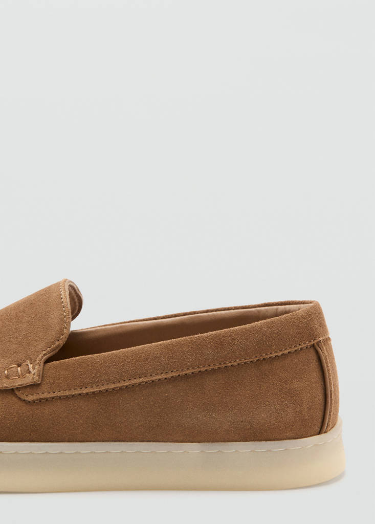 Split leather shoes — Cognac