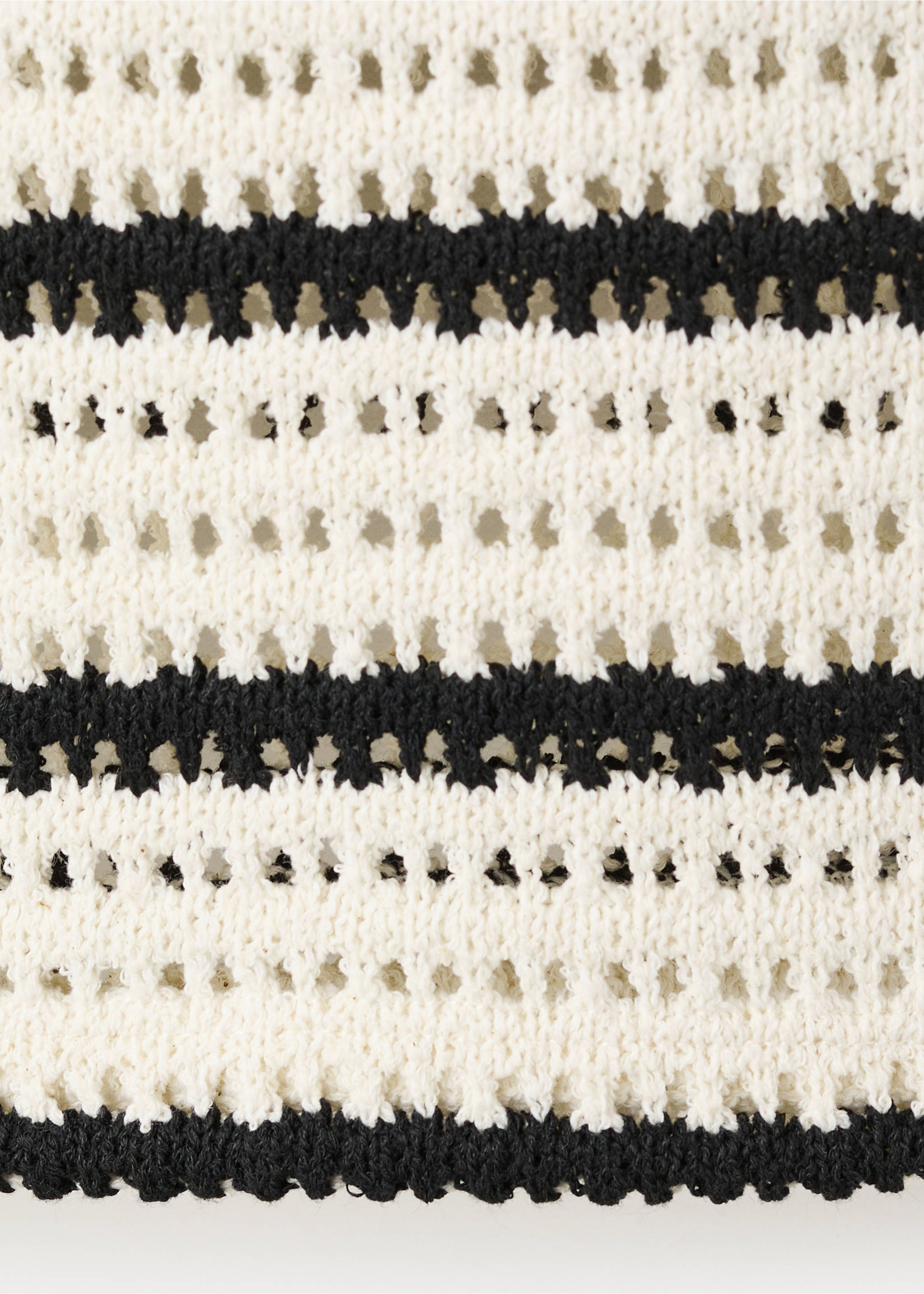 Striped crochet polo - تفاصيل المنتج 0, سكري. Ref: 37091357-00.