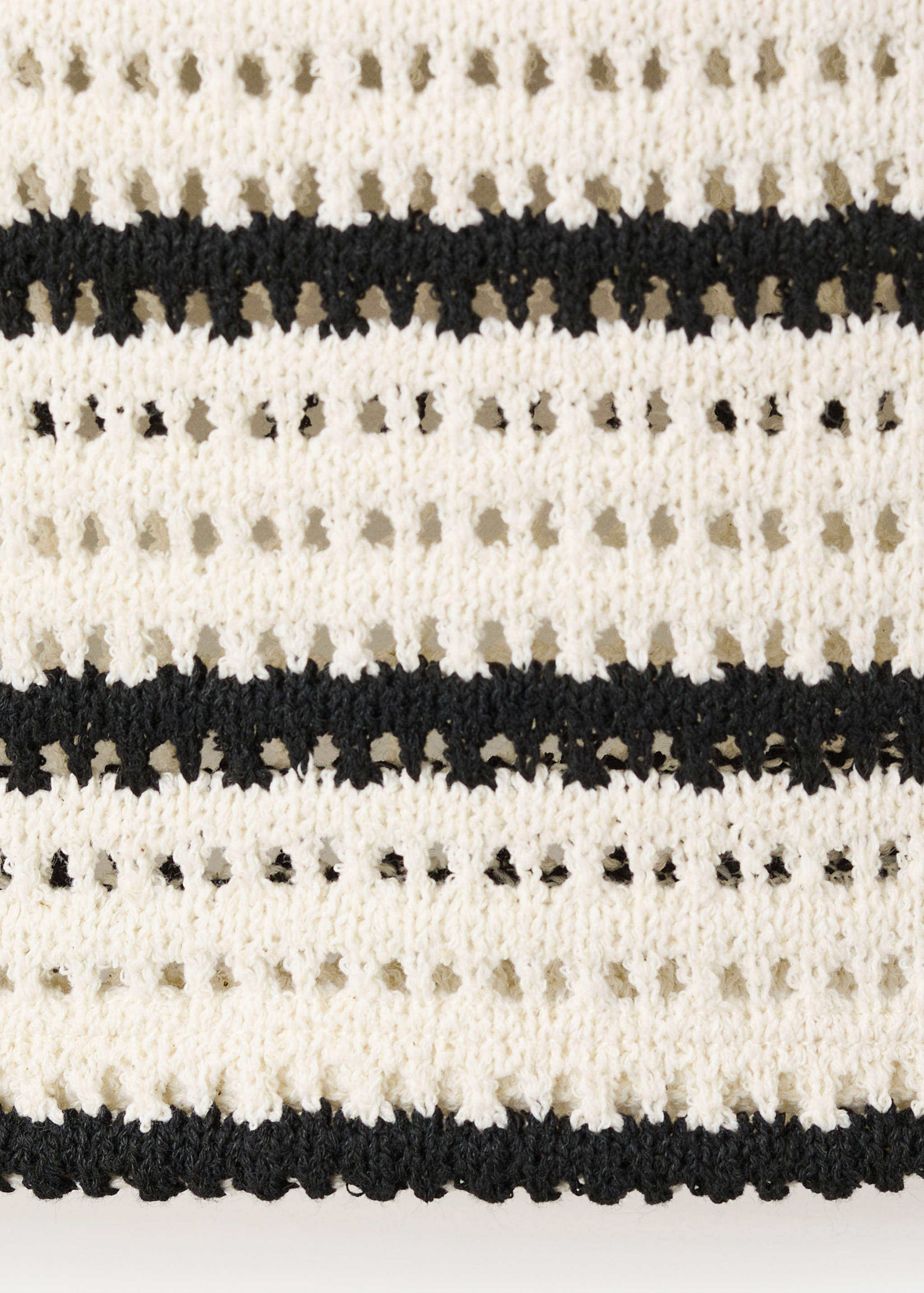 Striped crochet polo - تفاصيل المنتج 0