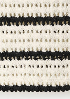 Striped crochet polo — Off White 7