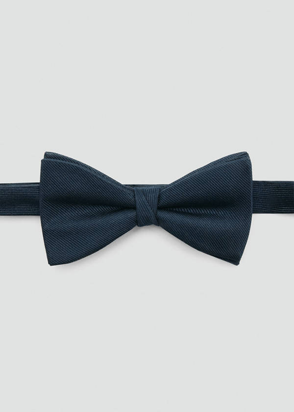 Classic bow tie with microstructure — Navy