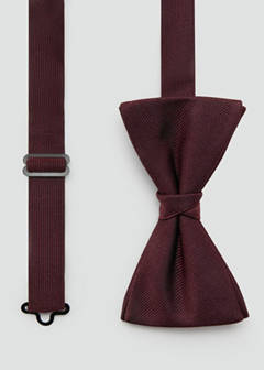 Classic bow tie with microstructure — Burgundy 2