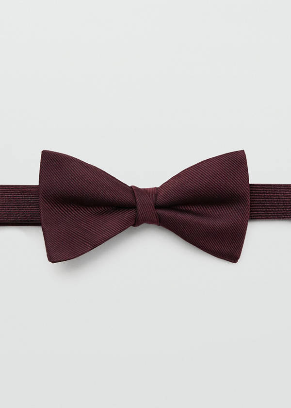 Classic bow tie with microstructure — Burgundy