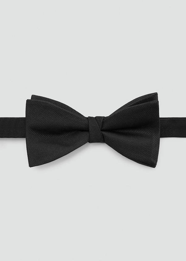 Classic bow tie with microstructure — Black