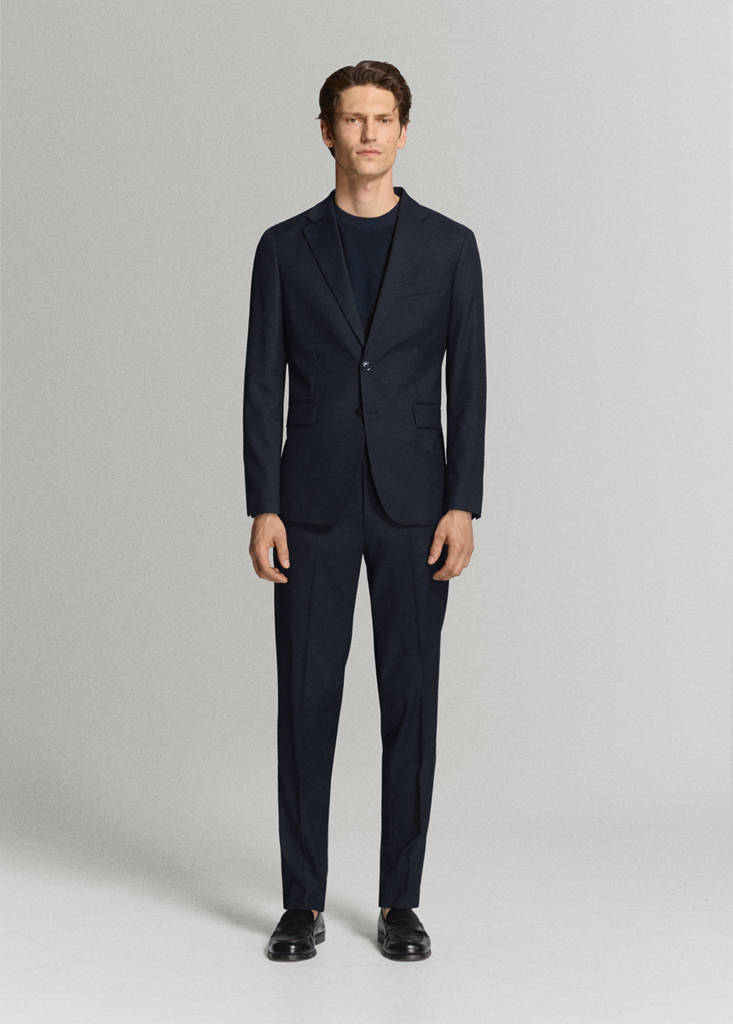 Milan slim-fit suit jacket — Navy